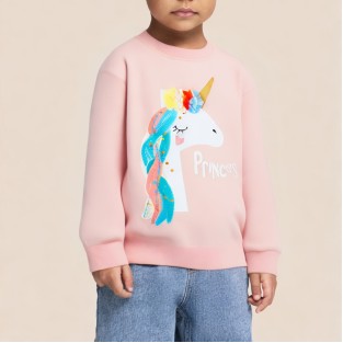 High-quality pure cotton girls' sweatshirt