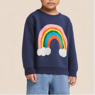 Casual cartoon pattern girls' sweatshirt
