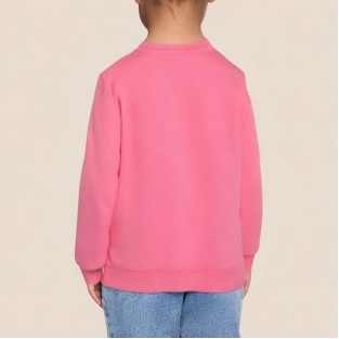 Cute pink long-sleeved sweatshirt for girls