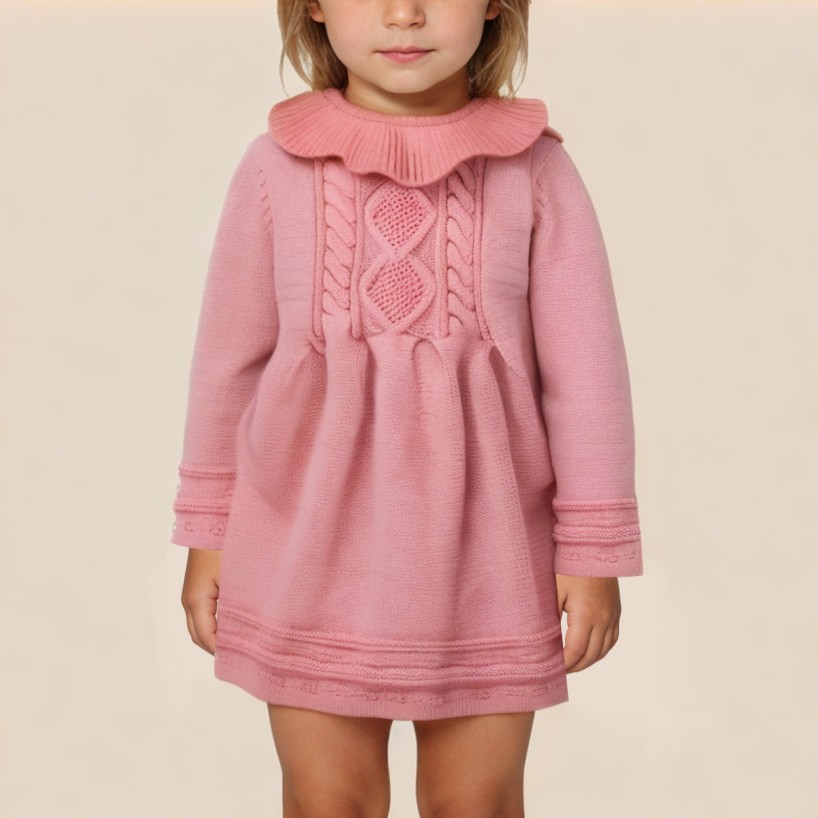 Soft and comfortable knitted girls' dress