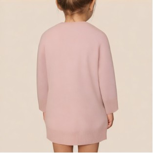 Fashionable and soft knitted girls' dress