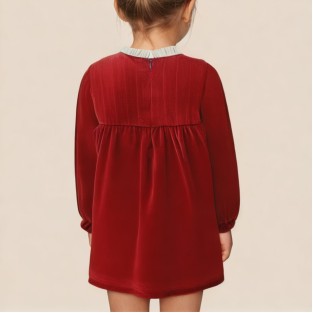 Winter thickened velvet dress for girls