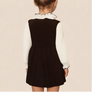 Versatile warm knitted dress for girls