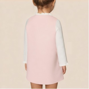 Simple checkered knit dress for girls