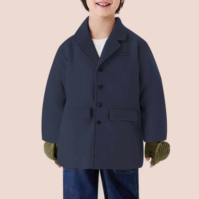Classic and comfortable long coat for boys