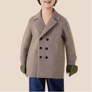 Stylish thickened long coat for boys