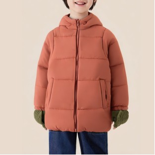 Stylish and warm hooded long coat for boys