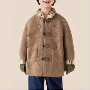 Unique hooded reversible long coat for boys