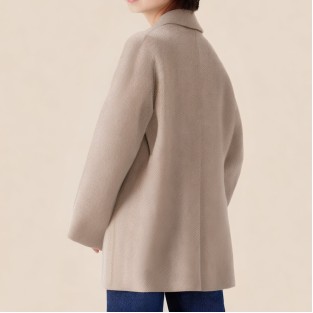 Elegant double-breasted warm long coat for boys