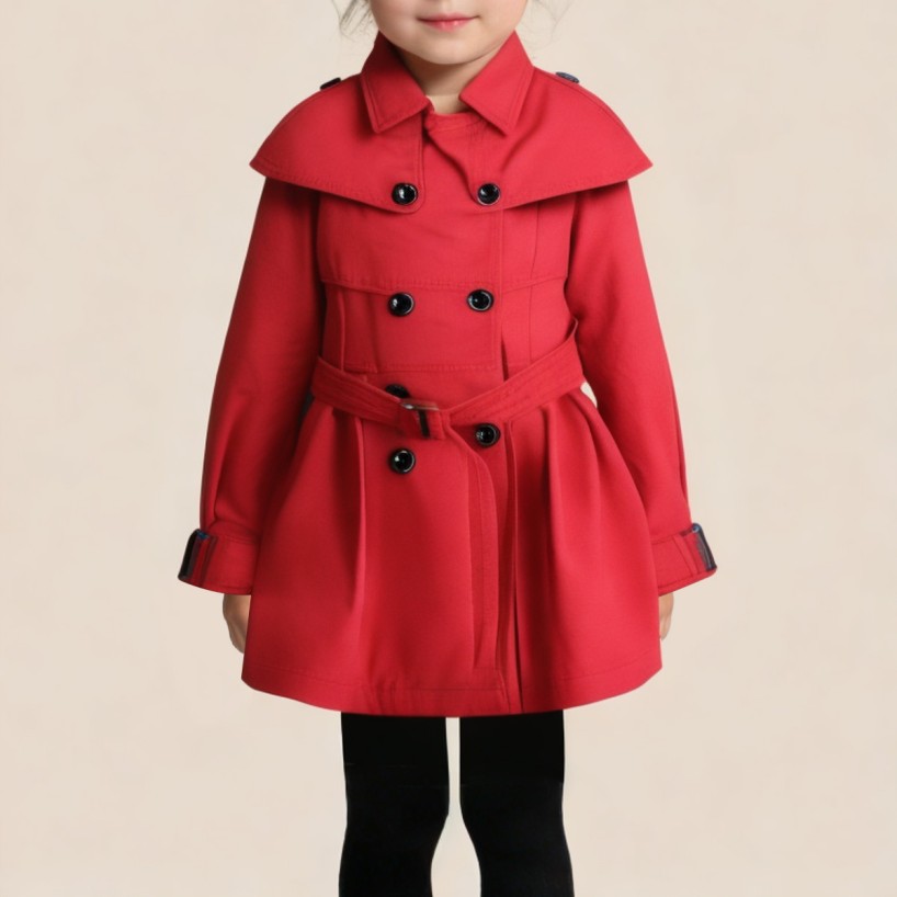 Stylish and simple thickened coat for girls