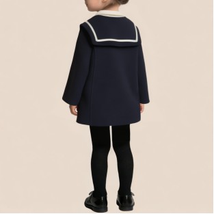 Winter vintage double-breasted wool coat for girls