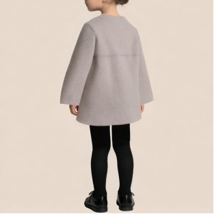 High-quality gray girls' wool coat