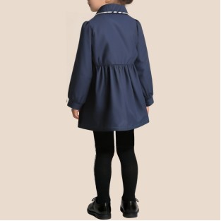 Stylish lapel bow-tie girl's coat