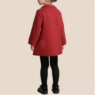 Red high-quality warm girls' coat