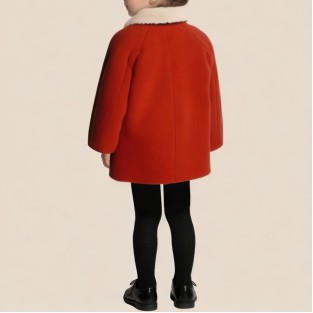 Comfortable and warm girls' snap-button coat