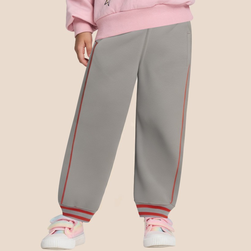 Gray comfortable girls' sweatpants