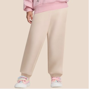 Beige comfortable girls' athletic pants