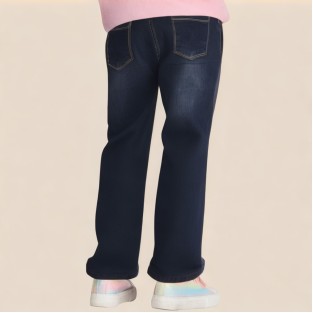 Classic washed and faded girls' jeans