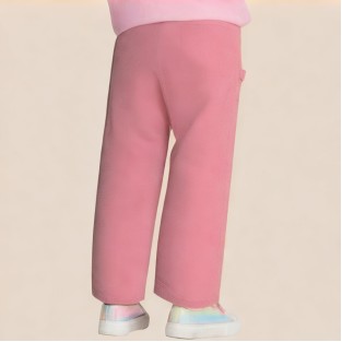 Fashionable pink loose-fitting girls' pants