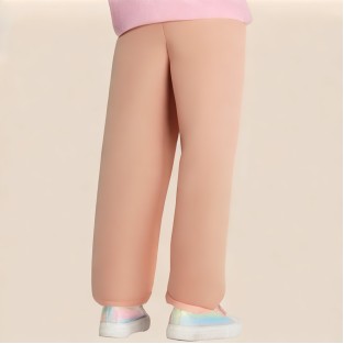 Elegant and simple elastic waist girls' pants