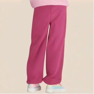 Simple elastic-waist girls' sports pants