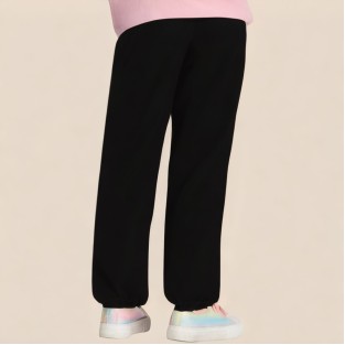 Black soft and comfortable textile pants for girls