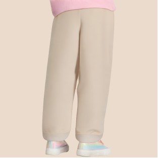 Beige comfortable girls' athletic pants