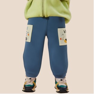 Blue comfortable elastic waist boys' sports pants