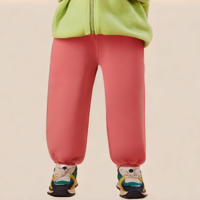 Red simple and comfortable boys' trousers