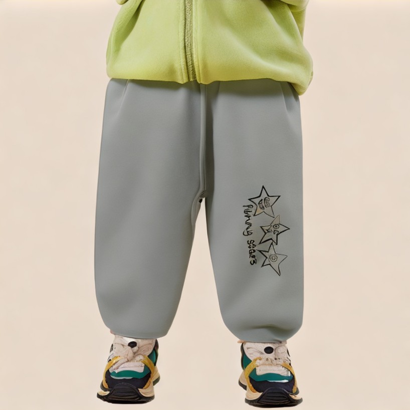 Grey pure cotton soft boys' sports pants