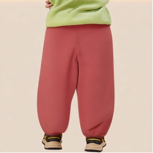 Red simple and comfortable boys' trousers
